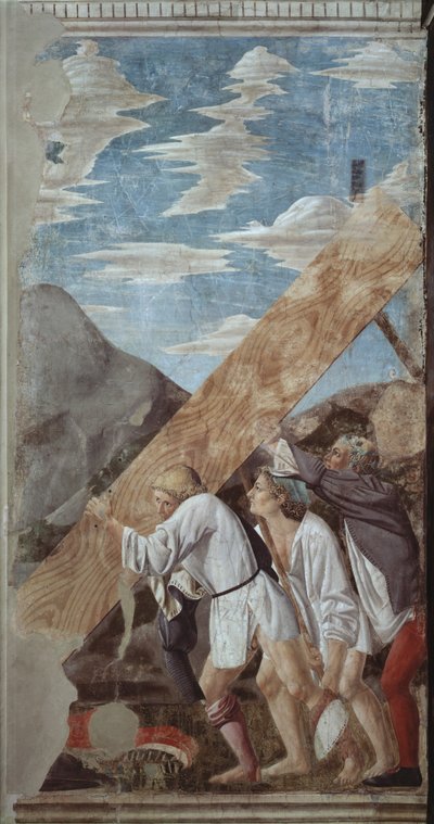 Entierro de la Madera, del Ciclo de la Verdadera Cruz, completado en 1464 de Piero della Francesca